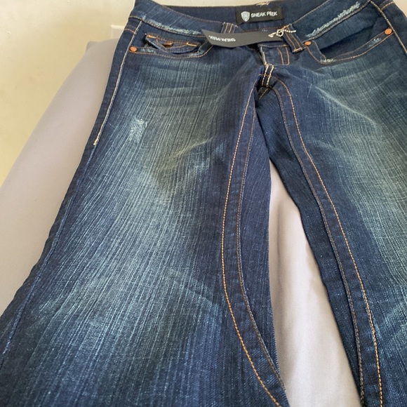 Sneak Peek low rise, wide legs Jean dark color - Picture 11 of 14